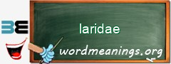 WordMeaning blackboard for laridae